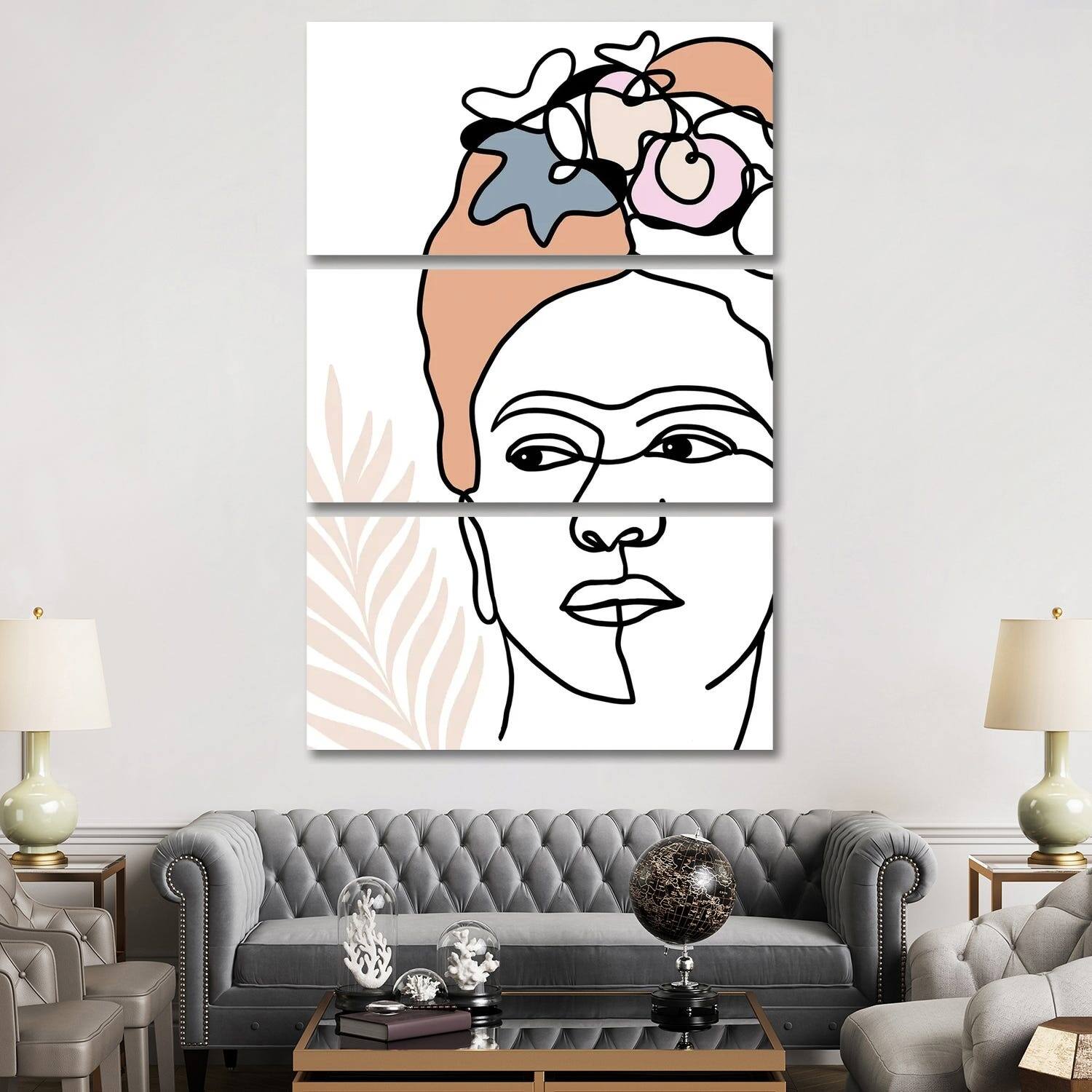 iCanvas "Frida Kahlo III" by Dominique Vari 3Piece Canvas Wall Art Set